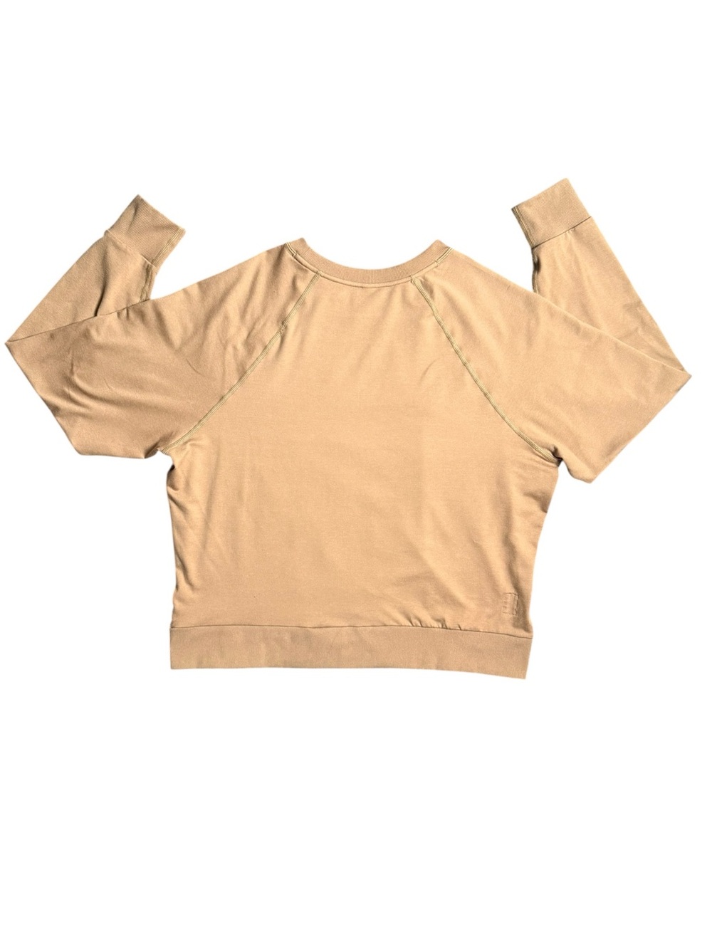 Vuori Women’s Crewneck Sweatshirt Tan Brown Raglan Pullover Size L - Picture 3 of 8